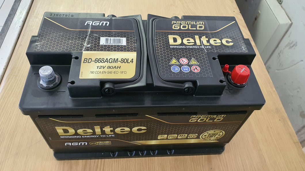 668 AGM Deltec Premium Gold Battery